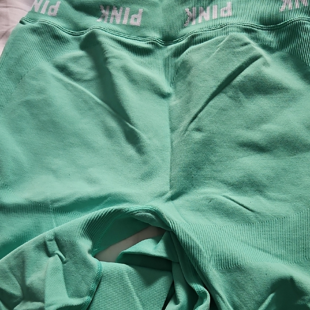 PINK Victoria's Secret Teal Leggings - Picture 4 of 4